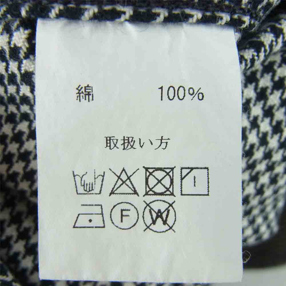 JELADO ジェラード ヘビーネル 千鳥柄 長袖 ワーク シャツ コットン 日本製 ブラック系 ホワイト系 17【中古】