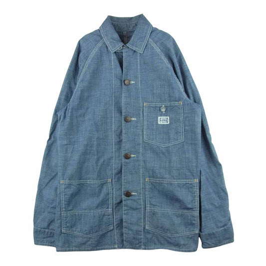 THE FLAT HEAD ザフラットヘッド カバーオール ワーク ジャケット インディゴブルー系【中古】
