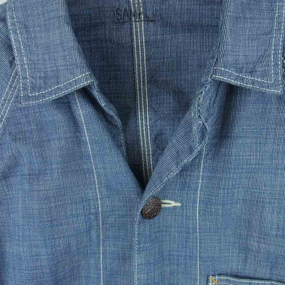 THE FLAT HEAD ザフラットヘッド カバーオール ワーク ジャケット インディゴブルー系【中古】