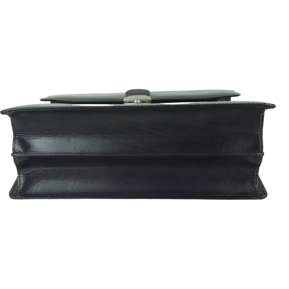 レッドブリッジ 鍵付き レザー ブリーフケース ビジネス バッグ ブラック系【中古】