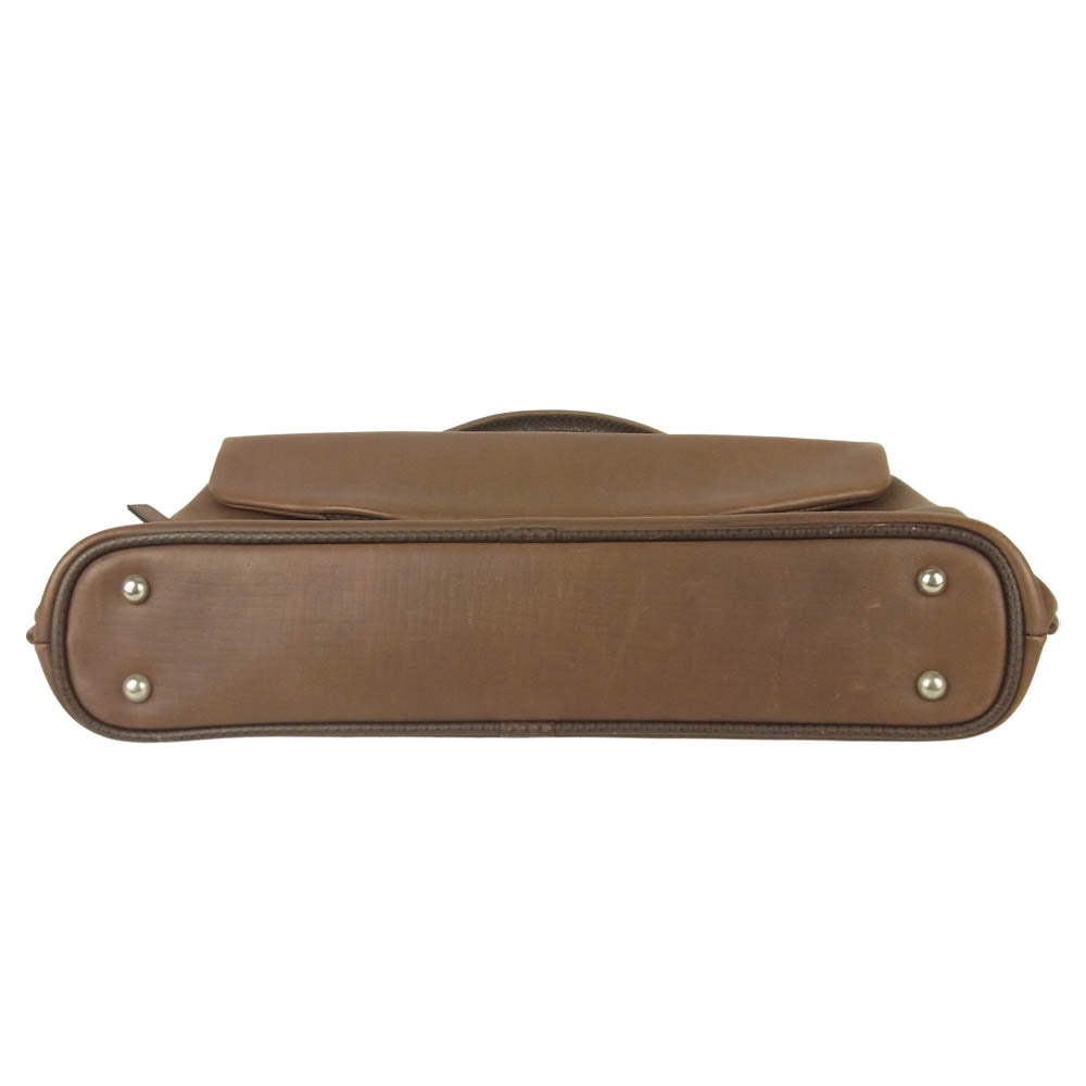 ドゥロワー レザー 2way ショルダー ブリーフケース ビジネス バッグ ブラウン系【中古】