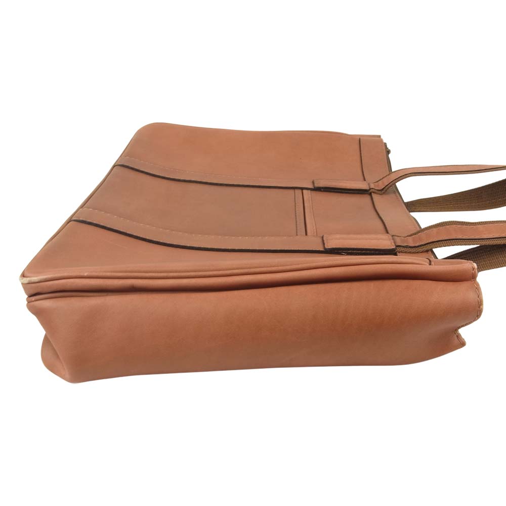 銀座タニザワ レザー 2way ショルダー ブリーフケース ビジネス バッグ ブラウン系【中古】