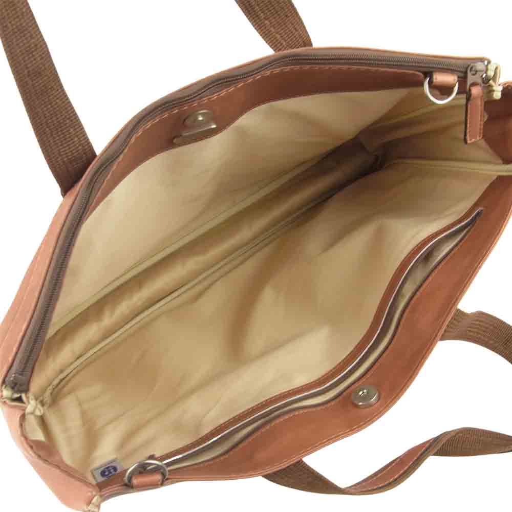 銀座タニザワ レザー 2way ショルダー ブリーフケース ビジネス バッグ ブラウン系【中古】