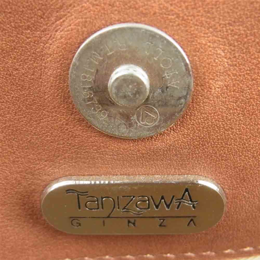 銀座タニザワ レザー 2way ショルダー ブリーフケース ビジネス バッグ ブラウン系【中古】