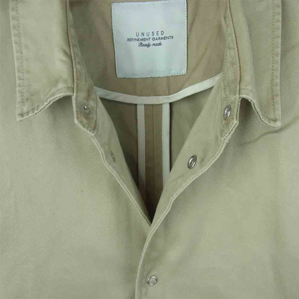 UNUSED アンユーズド us1293 17SS Chino Jacket バイオウォッシュ加工 チノクロス コーチ ジャケット ベージュ系 3【中古】