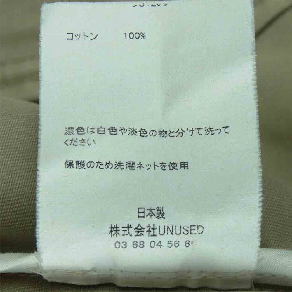 UNUSED アンユーズド us1293 17SS Chino Jacket バイオウォッシュ加工 チノクロス コーチ ジャケット ベージュ系 3【中古】