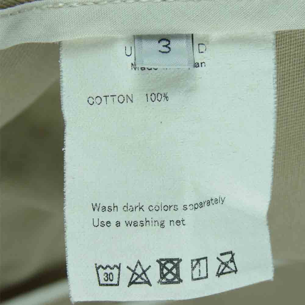 UNUSED アンユーズド us1293 17SS Chino Jacket バイオウォッシュ加工 チノクロス コーチ ジャケット ベージュ系 3【中古】
