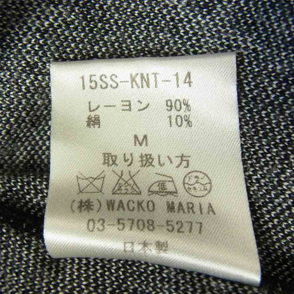 WACKO MARIA ワコマリア 15SS-KNT-14 シルク混レーヨン スター総柄 カーディガン ブラック系 M【中古】