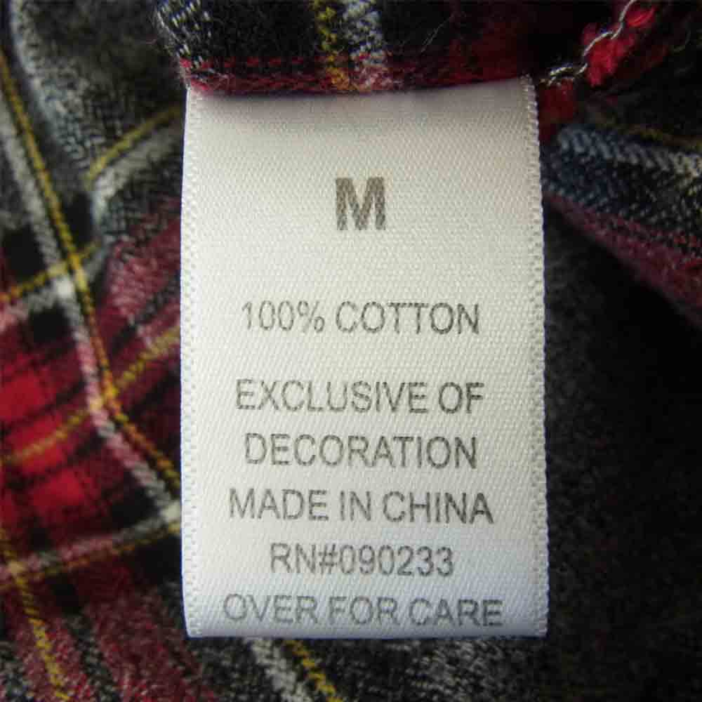 FEAR OF GOD フィアオブゴッド FOG COLLECTION TWO 2016-2017 Plaid Flannel L/S Shirt チェック フランネル シャツ グレー系 レッド系 M【中古】