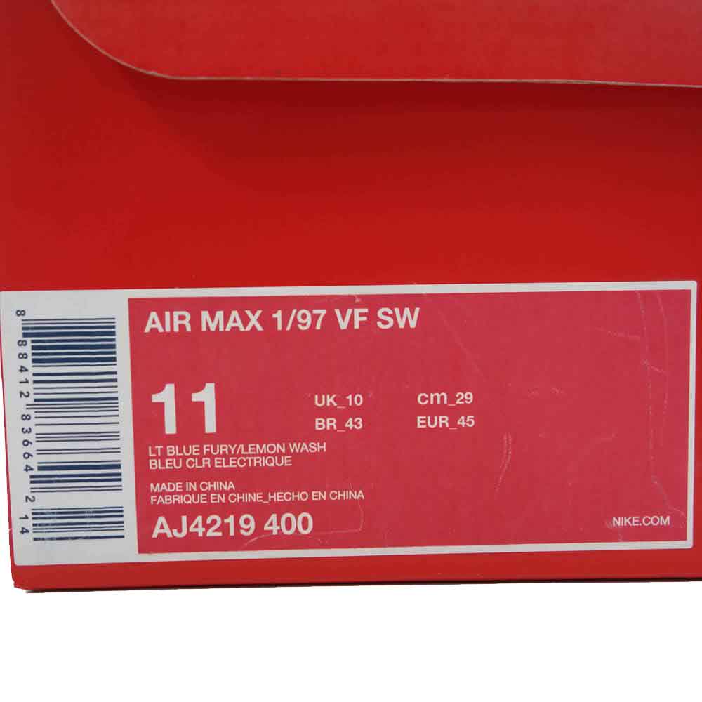 NIKE ナイキ 黒タグ付き AIR MAX 1/97 VF SW Sean Wotherspoon AJ4219-400 エア マックス ショーン ウェザーズプーン  マルチカラー系 29cm【新古品】【未使用】【中古】