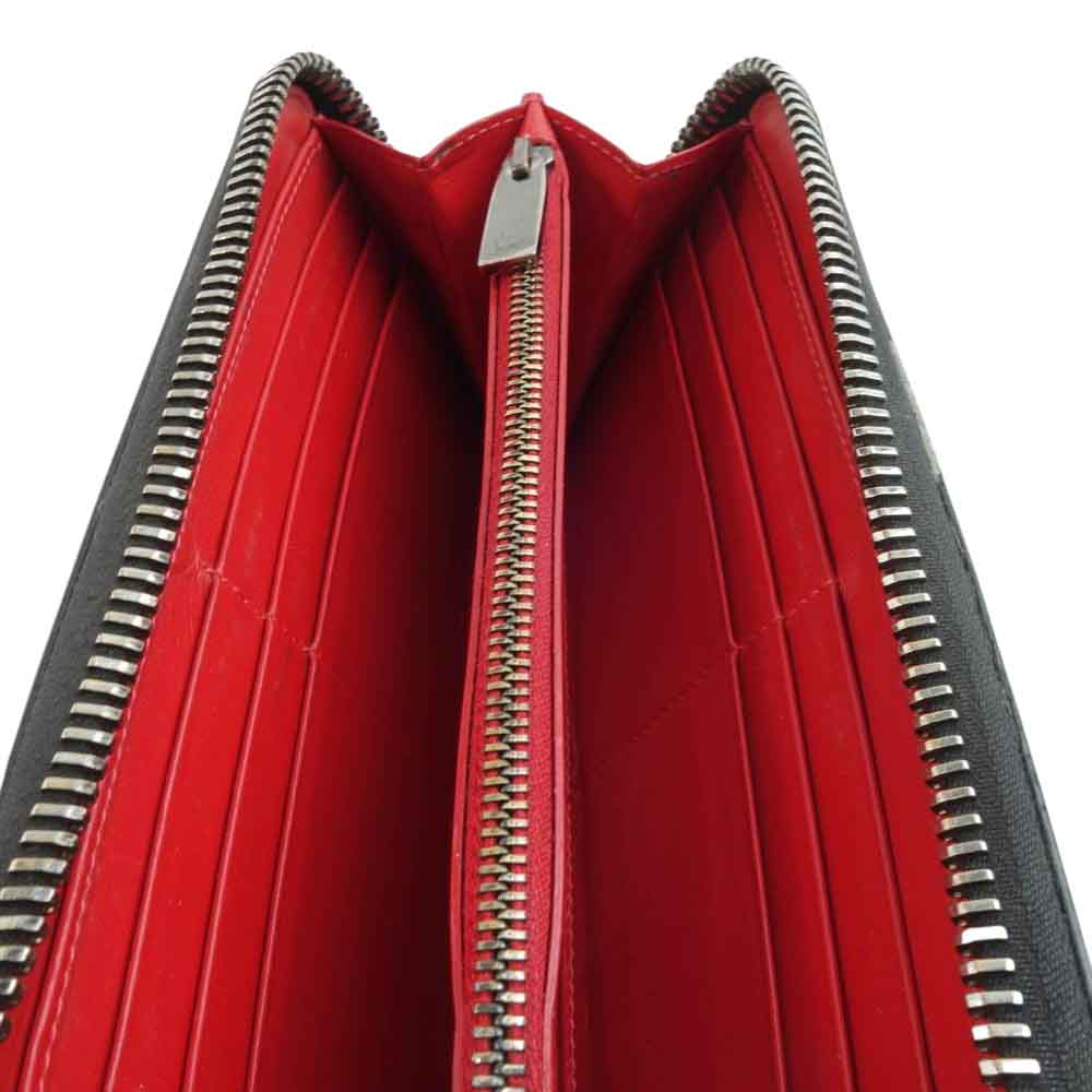 Christian Louboutin クリスチャンルブタン M PANETTONE WALLET  SPIKE マルチカラー スパイク スタッズ ラウンドジップ ロング ウォレット ネイビー系【中古】