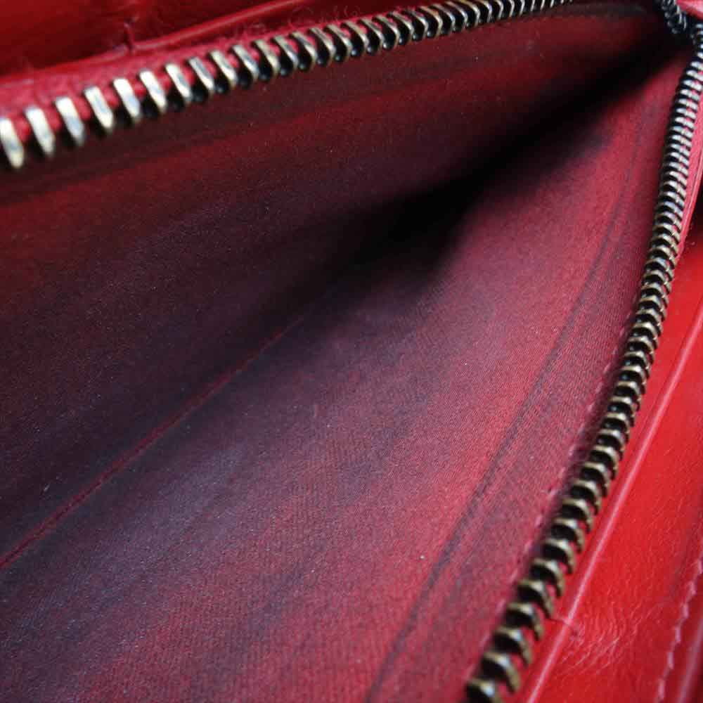 Christian Louboutin クリスチャンルブタン M PANETTONE WALLET  SPIKE マルチカラー スパイク スタッズ ラウンドジップ ロング ウォレット ネイビー系【中古】