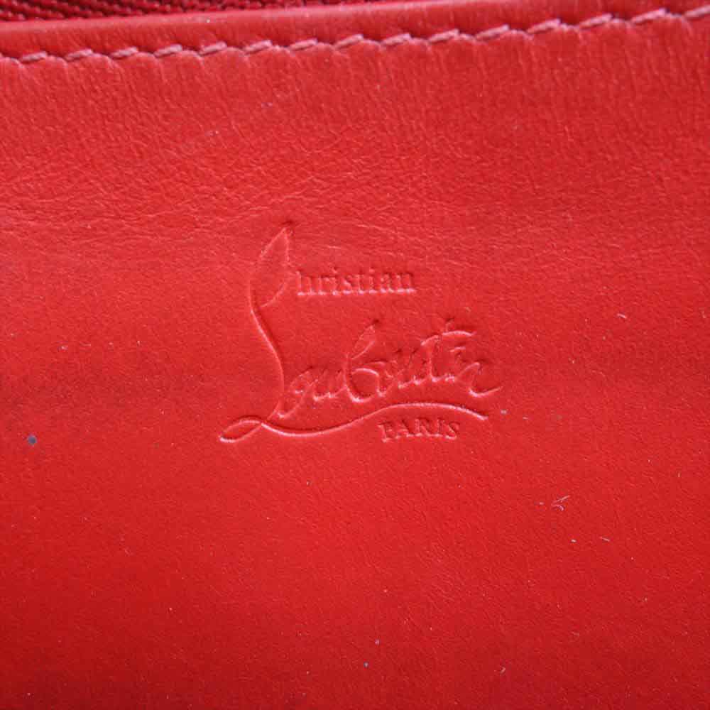 Christian Louboutin クリスチャンルブタン M PANETTONE WALLET  SPIKE マルチカラー スパイク スタッズ ラウンドジップ ロング ウォレット ネイビー系【中古】