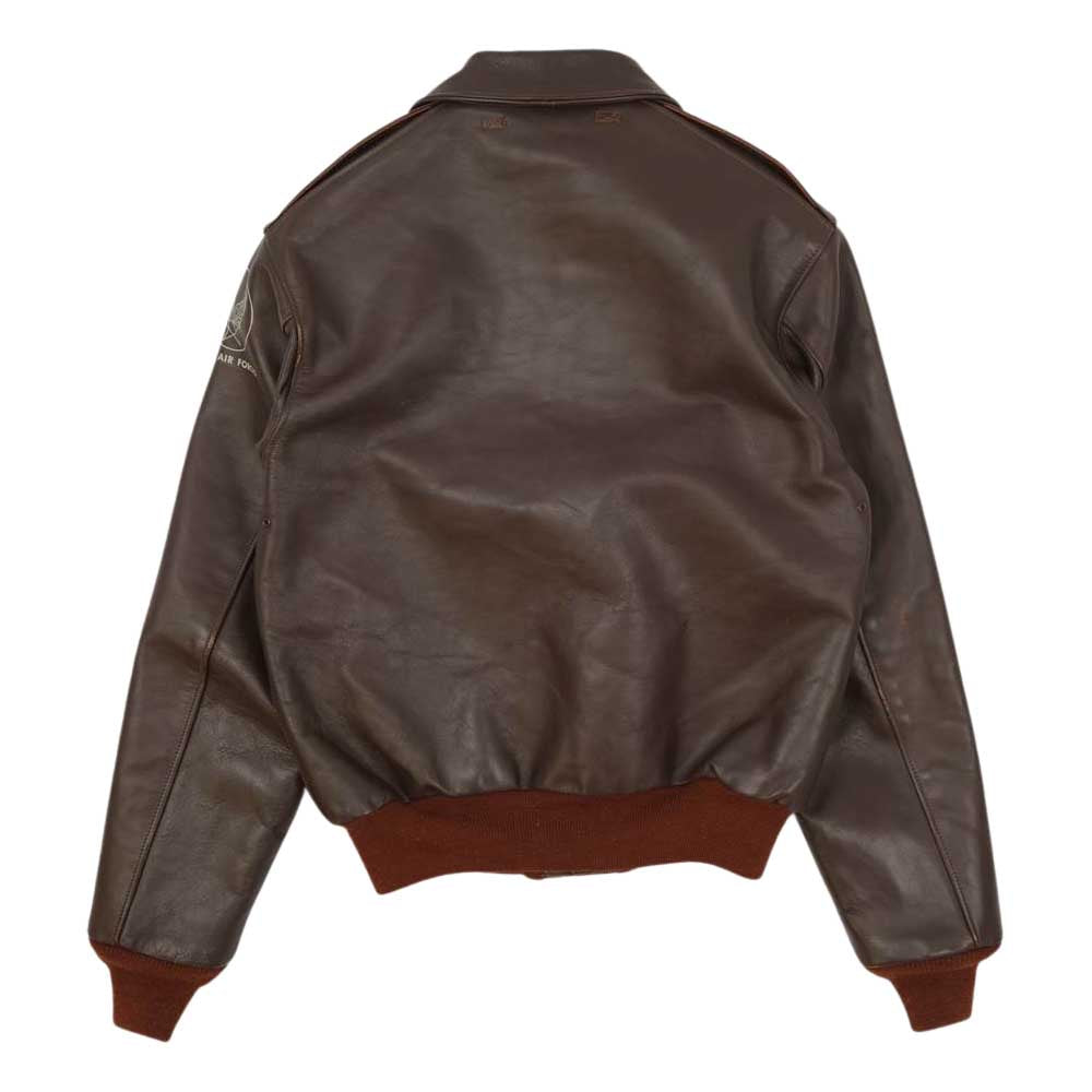 The REAL McCOY'S ザリアルマッコイズ 42-1401P ROUGHWEAR ラフウェア実名復刻 A-2 フライト ジャケット ブラウン系 36【中古】