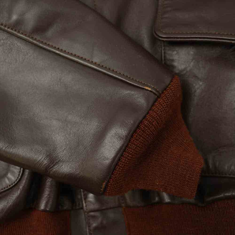 The REAL McCOY'S ザリアルマッコイズ 42-1401P ROUGHWEAR ラフウェア実名復刻 A-2 フライト ジャケット ブラウン系 36【中古】