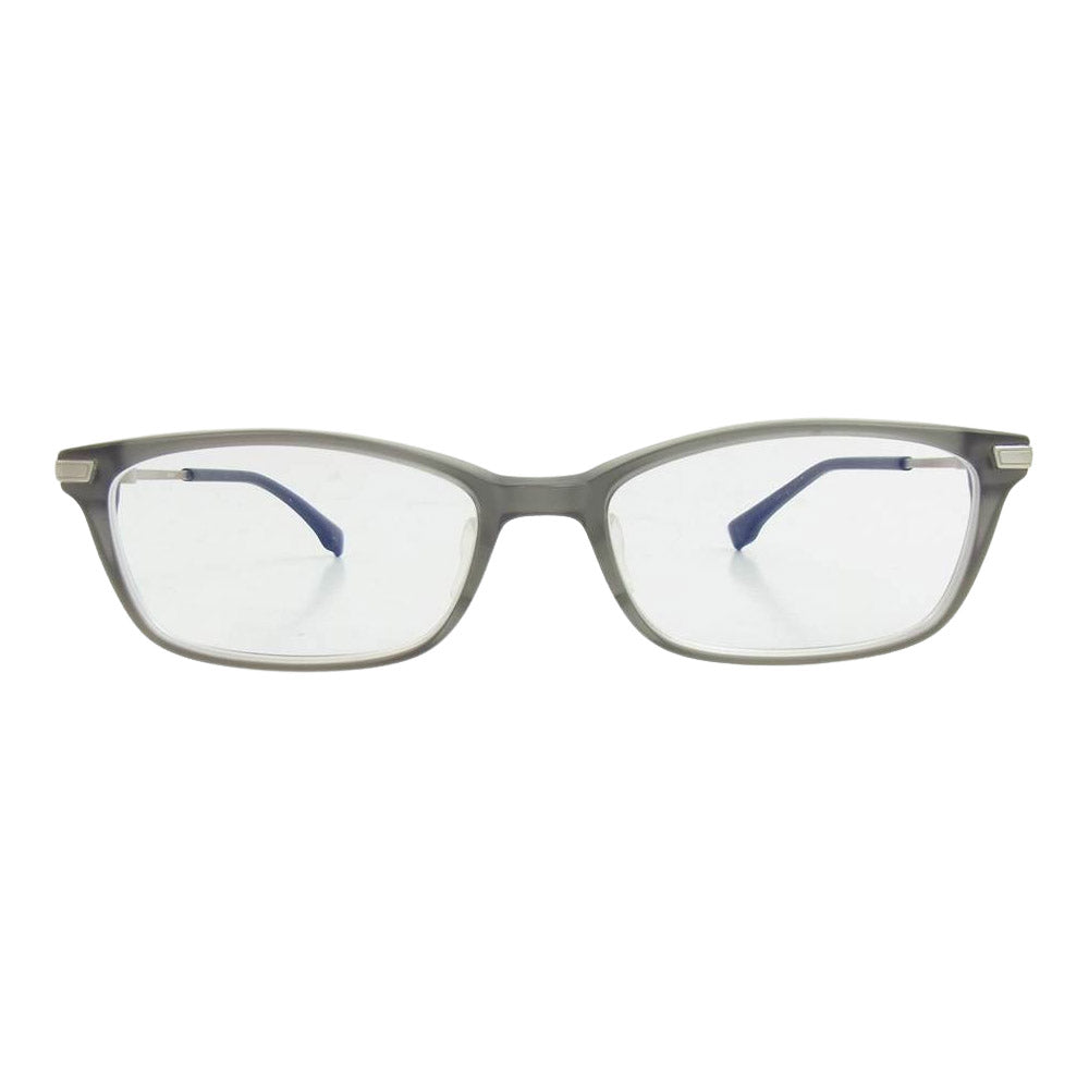 フォーナインズ NPM-16 TITANIUM チタン フレーム 度入り スクエア メガネ 眼鏡 ブラック系 グレー系【中古】
