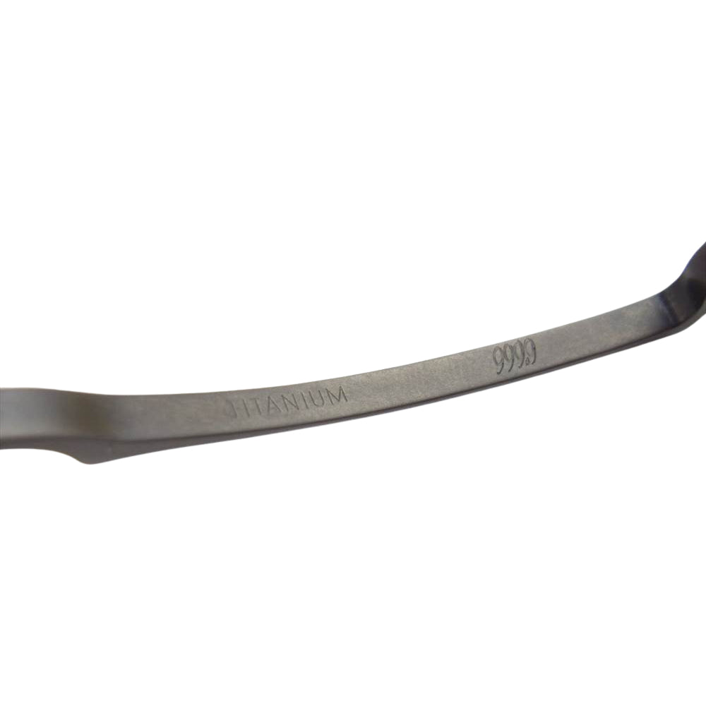 フォーナインズ NPM-22 逆アールテンプル TITANIUM チタン フレーム 度入り メガネ 眼鏡 ブラウン系 54□17【中古】