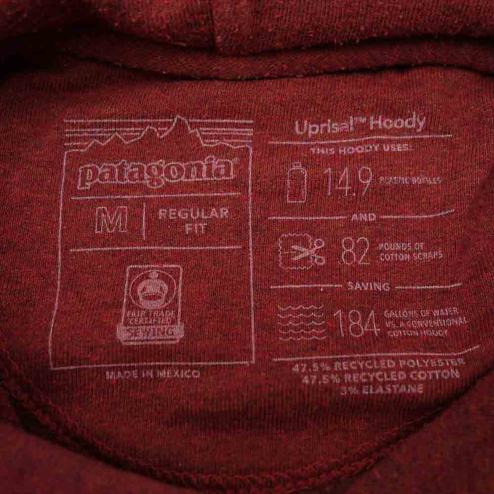 patagonia パタゴニア 20AW 39539  P-6 Logo Uprisal Hoody ロゴ アップライザル フーディ プルオーバー パーカー レッド系 M【中古】