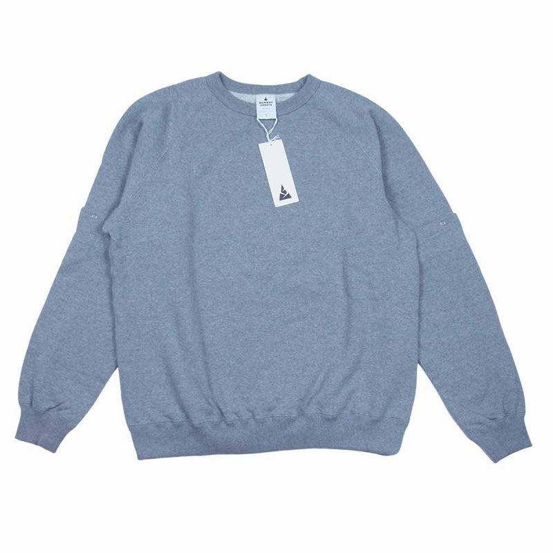 BAMBOO SHOOTS バンブーシュート 2101026 DETACHABLE SLEEVE CREW NECK SWEAT SHIRT デタッチャブル スリーブ クルーネック スウェット グレー系 L【新古品】【未使用】【中古】