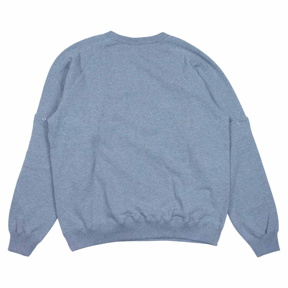 BAMBOO SHOOTS バンブーシュート 2101026 DETACHABLE SLEEVE CREW NECK SWEAT SHIRT デタッチャブル スリーブ クルーネック スウェット グレー系 L【新古品】【未使用】【中古】