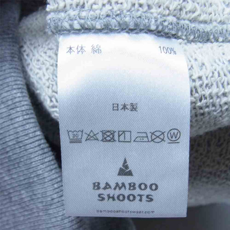 BAMBOO SHOOTS バンブーシュート 2101026 DETACHABLE SLEEVE CREW NECK SWEAT SHIRT デタッチャブル スリーブ クルーネック スウェット グレー系 L【新古品】【未使用】【中古】