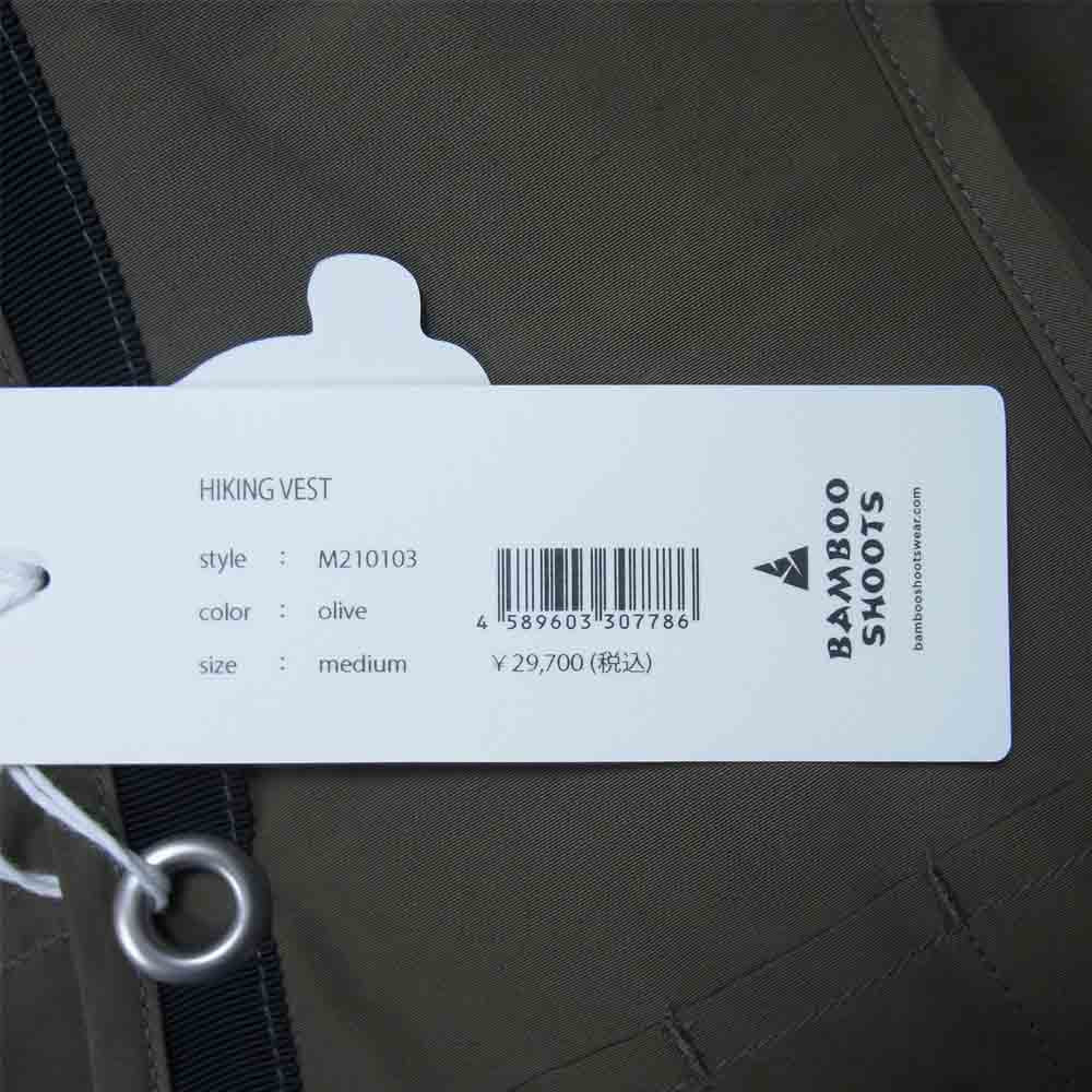 BAMBOO SHOOTS バンブーシュート M210103 HIKING VEST ハイキング ベスト Olive M【新古品】【未使用】【中古】