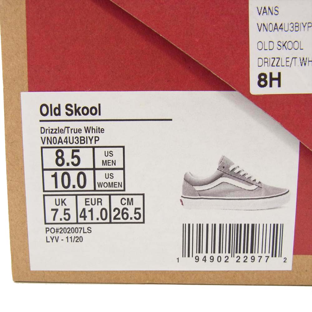 VANS バンズ VN0A4U3BIYP OLD SKOOL DRIZZLE オールド スクール スニーカー グレー系 26.5cm【新古品】【未使用】【中古】