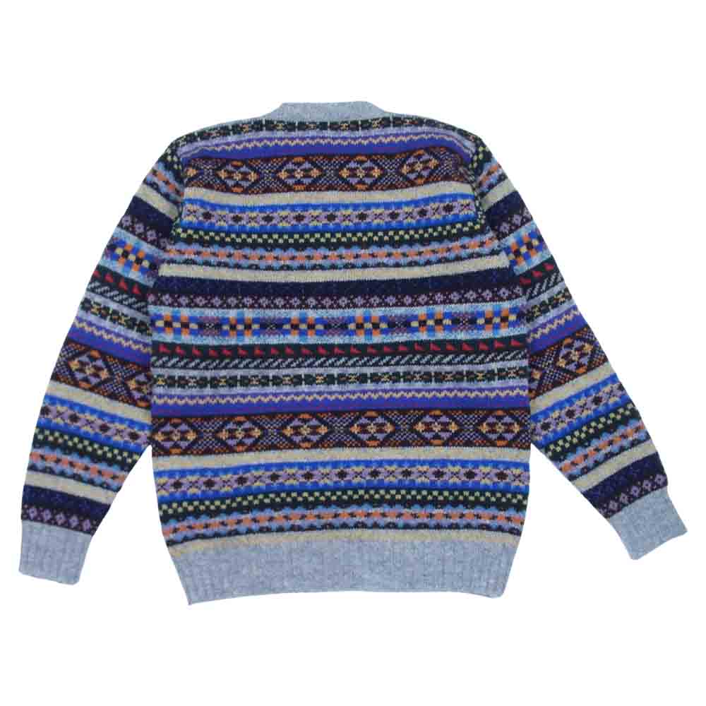 Jamieson's 英国製 FAIR ISLE CREWNECK SWEATER フェアアイル クルーネック セーター ニット グレー系 40【新古品】【未使用】【中古】