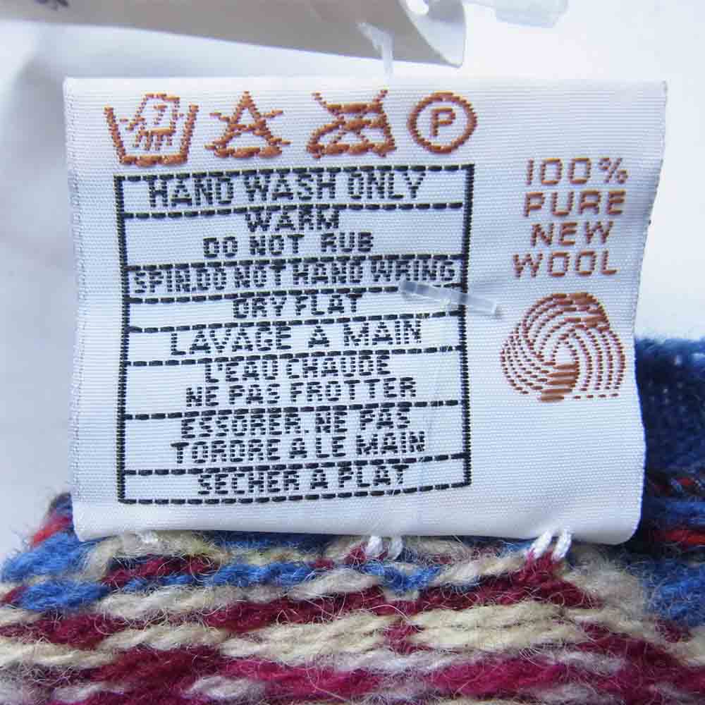 ジャミーソンズ 英国製 FAIR ISLE CREWNECK SWEATER フェアアイル クルーネック セーター ニット ブルー系 42【新古品】【未使用】【中古】