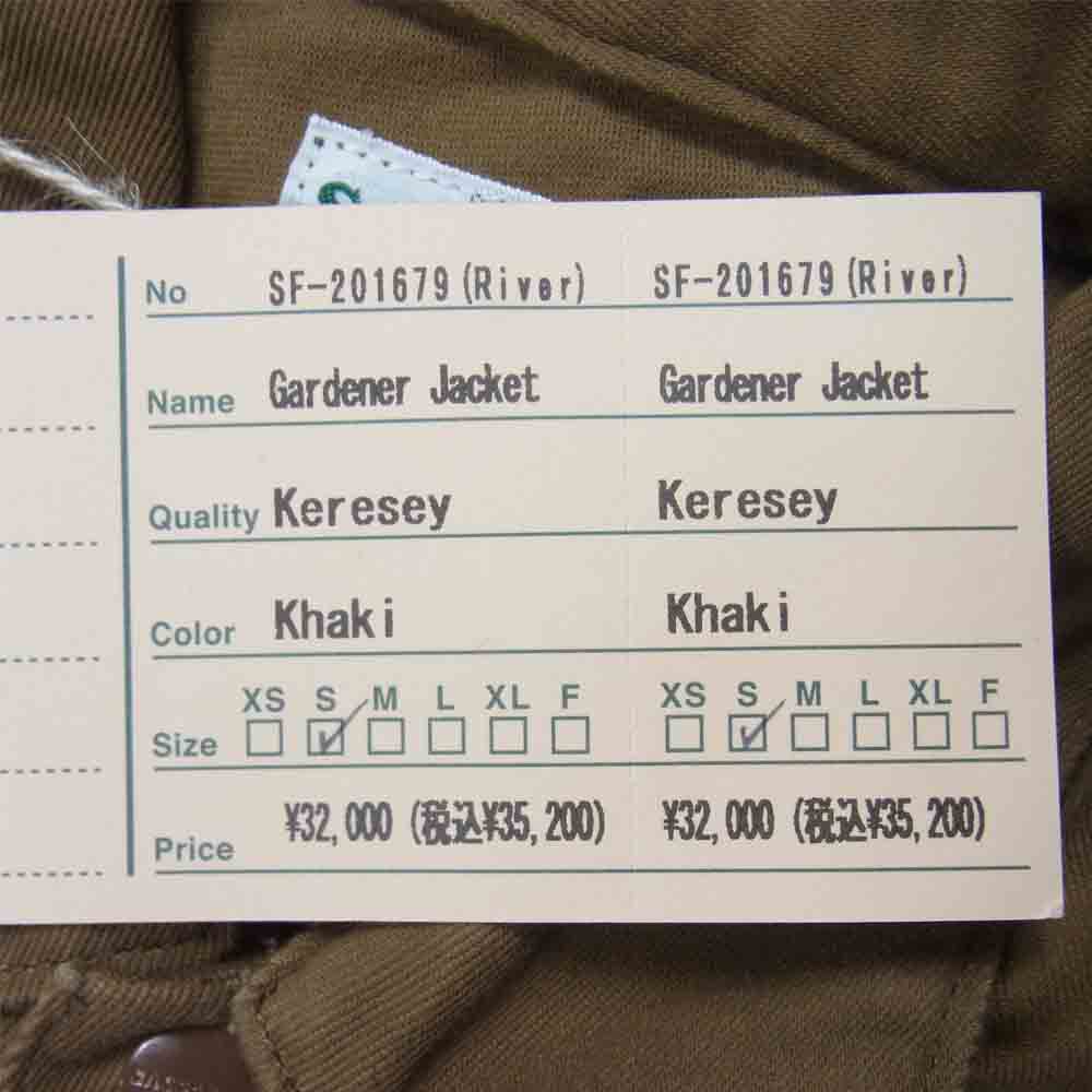 SASAFRAS ササフラス SF-201679 GARDENER JACKE ガーデナージャケット カーキ系 S【新古品】【未使用】【中古】