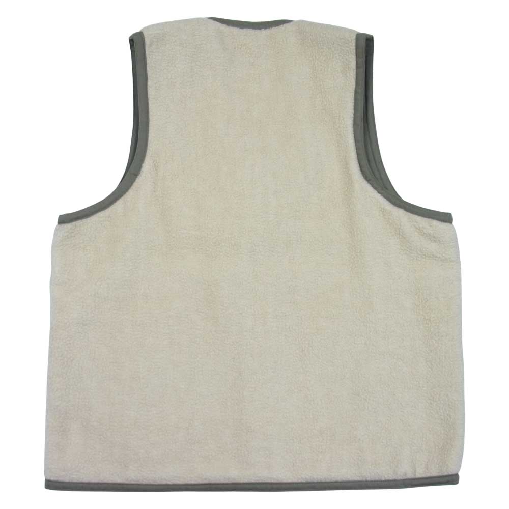 Buzz Rickson's バズリクソンズ BR14886 日本製 WOOL PILE VEST ウール パイル ベスト リバーシブル カーキ系 40【新古品】【未使用】【中古】