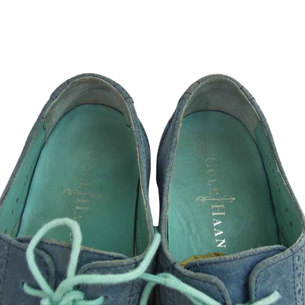 COLE HAAN コールハーン Alisa アリサ ウィングチップ オックスフォード シューズ ブルーグリーン系 7【中古】