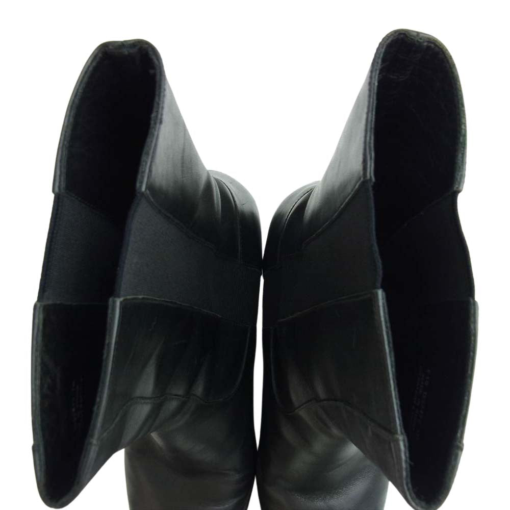 COLE HAAN コールハーン AIR SARA SHORT BOOT カーフレザー サイドゴア ショート ブーツ ブラック系 7B 【中古】