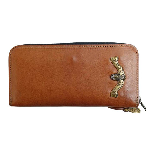 ISAMUKATAYAMA BACKLASH イサムカタヤマバックラッシュ G409-01 galcia LONG LEATHER WALLET BRASS MARIA ガルシア ブラスマリア レザー ウォレット ブラウン系【中古】