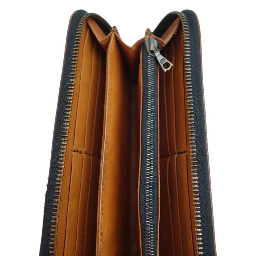 ISAMUKATAYAMA BACKLASH イサムカタヤマバックラッシュ G409-01 galcia LONG LEATHER WALLET BRASS MARIA ガルシア ブラスマリア レザー ウォレット ブラウン系【中古】