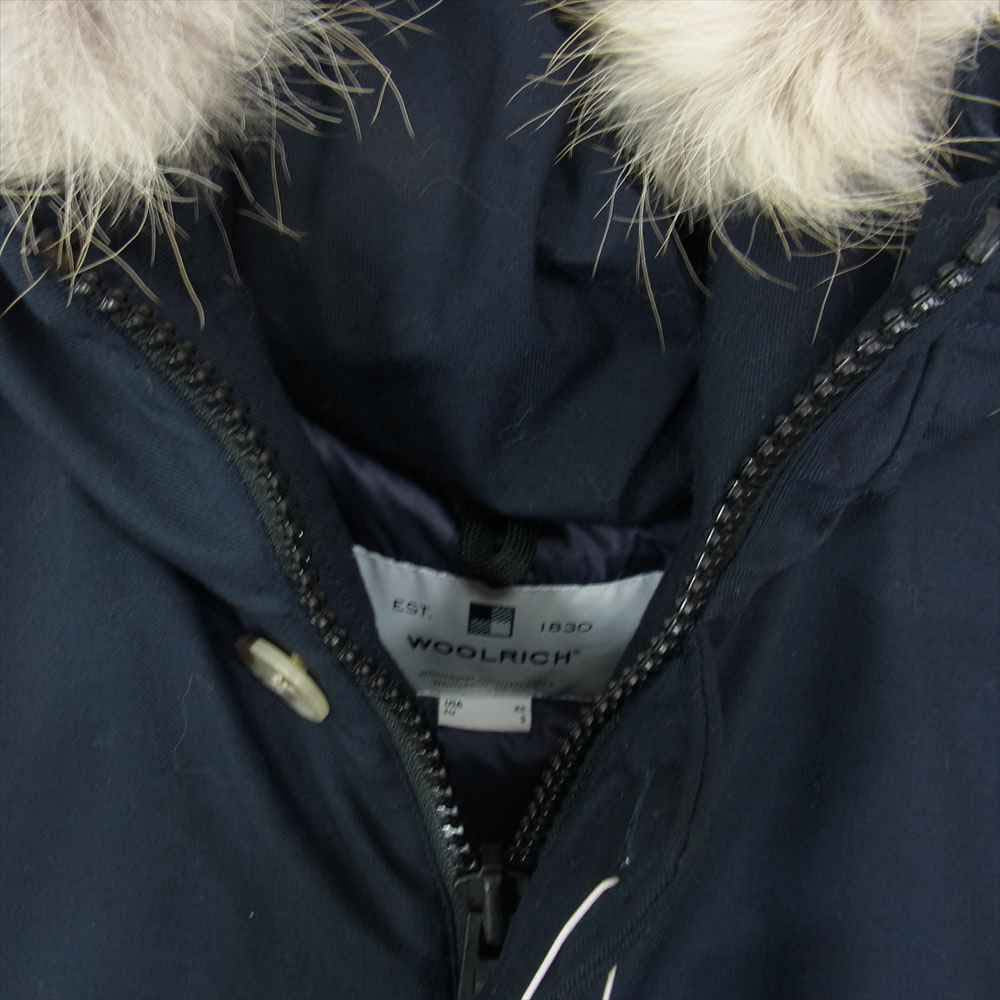WOOLRICH ウールリッチ WOOU0383B BEAMS F 別注 ウール ARCTIC PARKA HI COLLAR アークティック パーカー ダウン コート ネイビー系 XS【新古品】【未使用】【中古】