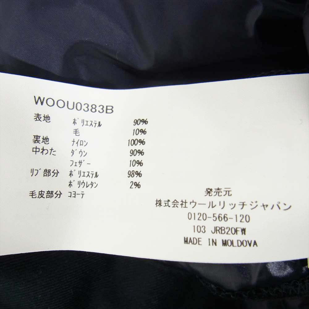 WOOLRICH ウールリッチ WOOU0383B BEAMS F 別注 ウール ARCTIC PARKA HI COLLAR アークティック パーカー ダウン コート ネイビー系 XS【新古品】【未使用】【中古】