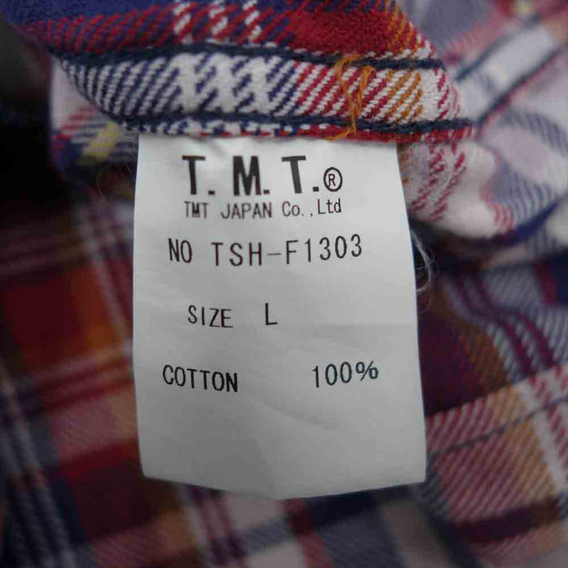 TMT ティーエムティー TSH-F1303 STANDARD CHECK SHIRT スタンダード チェックシャツ マルチカラー系【中古】