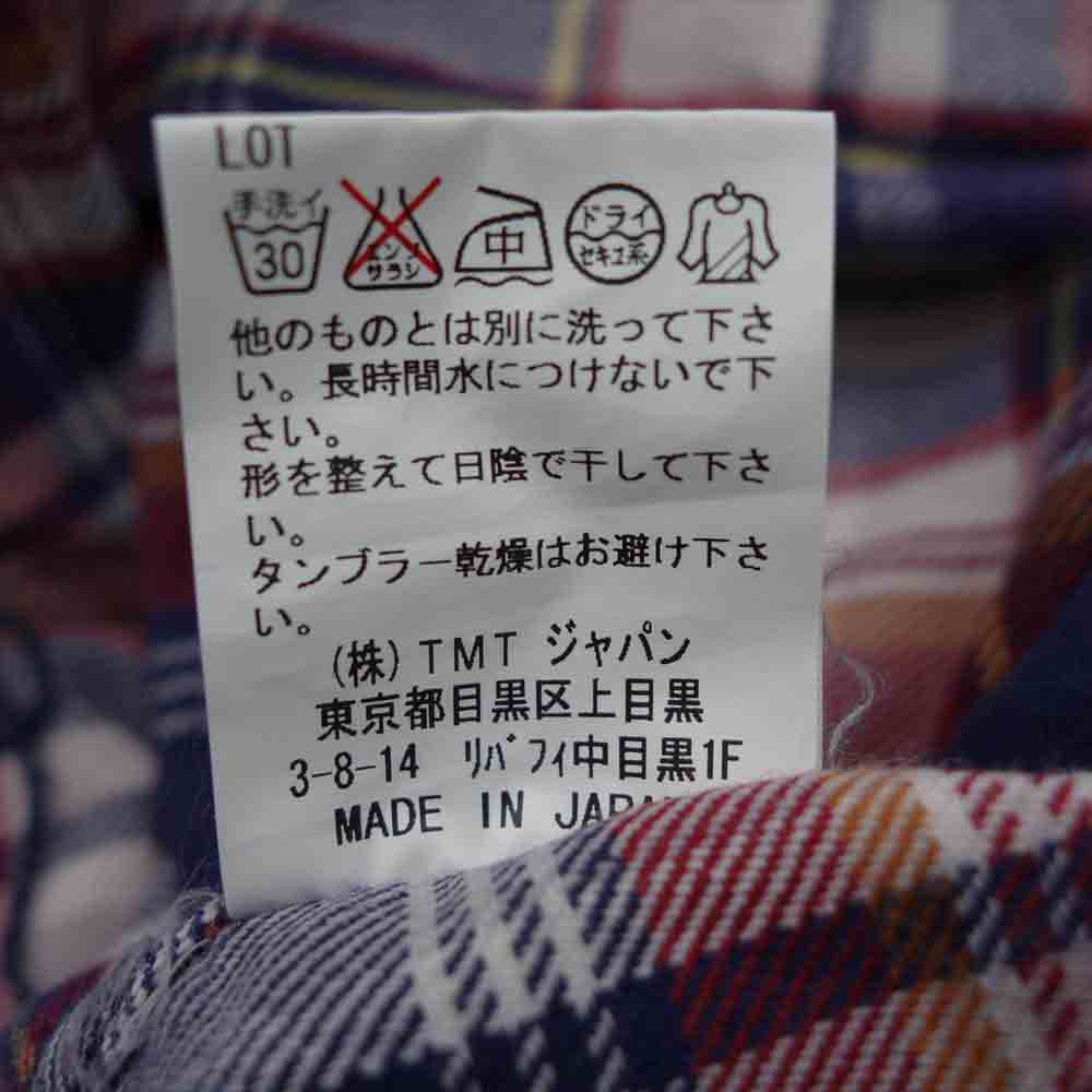 TMT ティーエムティー TSH-F1303 STANDARD CHECK SHIRT スタンダード チェックシャツ マルチカラー系【中古】