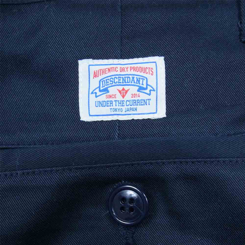 DESCENDANT ディセンダント 202TQDS-PTM01 DC-3 TUCK TROUSERS タック トラウザー ネイビー系 3【中古】