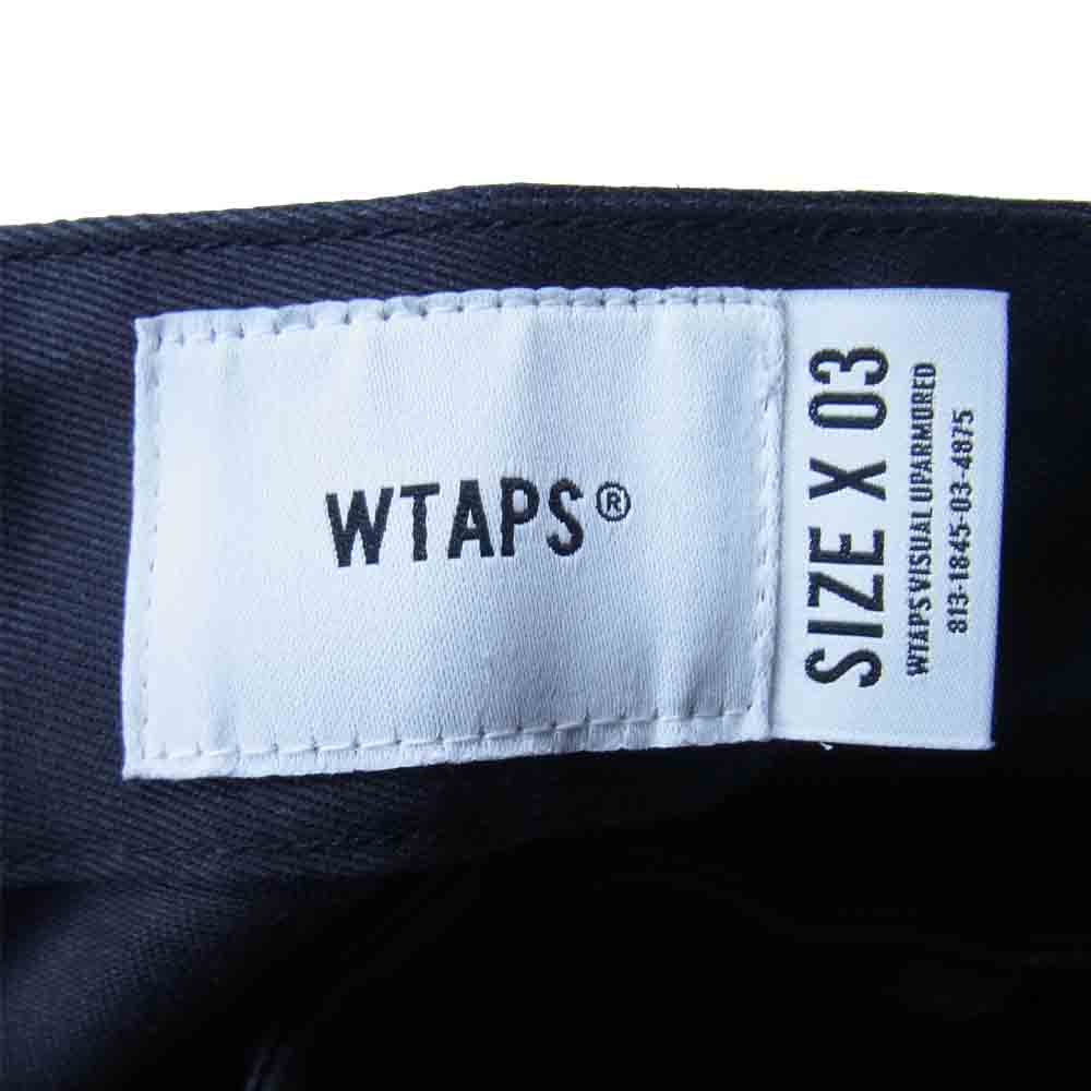 WTAPS ダブルタップス 211TQDT-PTM02 21SS TUCK 02 TROUSERS COTTON TWILL ツイル トラウザー パンツ ネイビー系 L【中古】