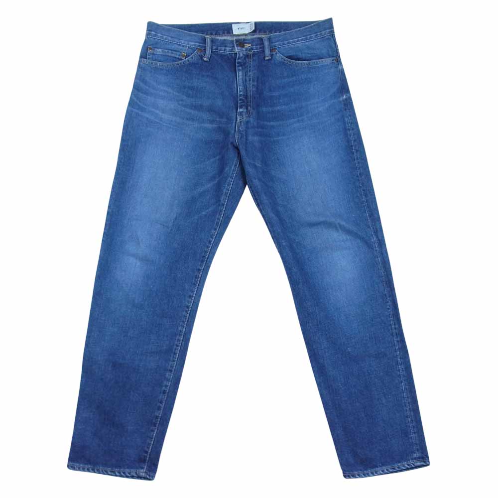 WTAPS ダブルタップス 181WVDT-PTM01 18SS BAGGIE WASHED TROUSERS COTTON DENIM INDIGO バギー デニム インディゴブルー系 L【中古】