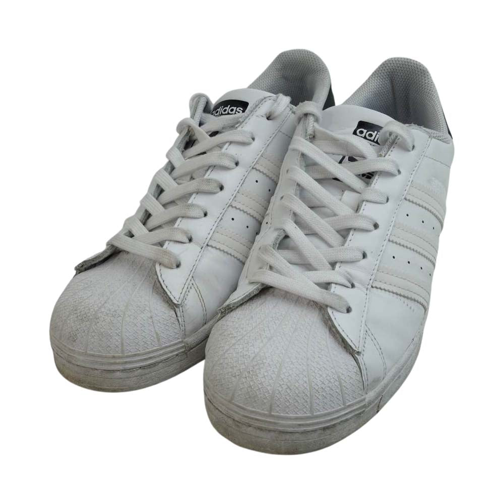 adidas アディダス FV2813 SUPERSTAR スーパースター サイドロゴ ローカット スニーカー ホワイト系 27.5cm【中古】