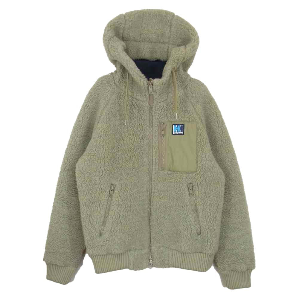 ヘリーハンセン HOE51254 FIBER PILE THERMO HOODIE ファイバー パイル サーモ フーディー フリース ジャケット カーキ系 WL【中古】