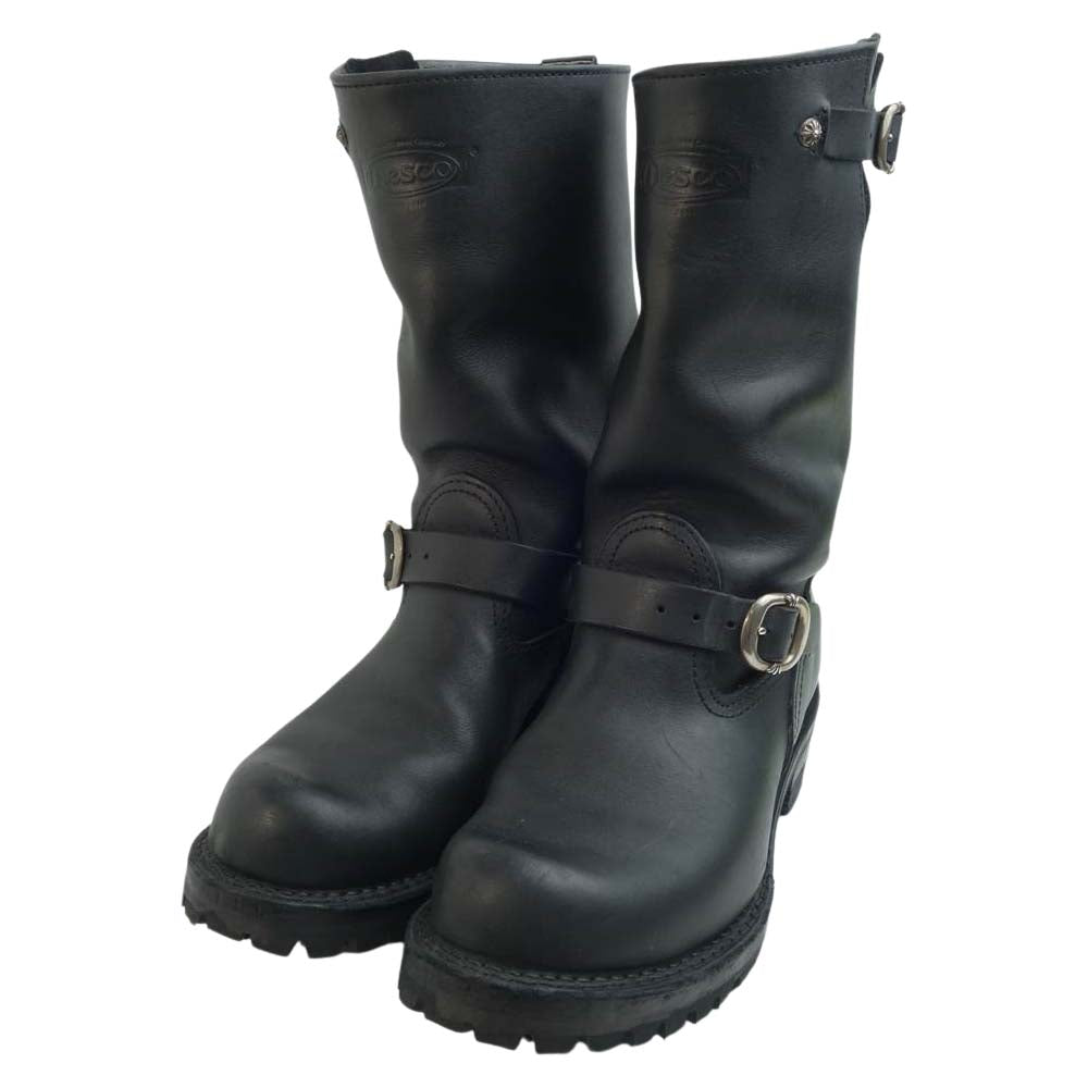 CHROME HEARTS クロムハーツ（原本有） × WESCO ウエスコ BOSS ボス ダガー エンジニア ブーツ ブラック系 9E【中古】
