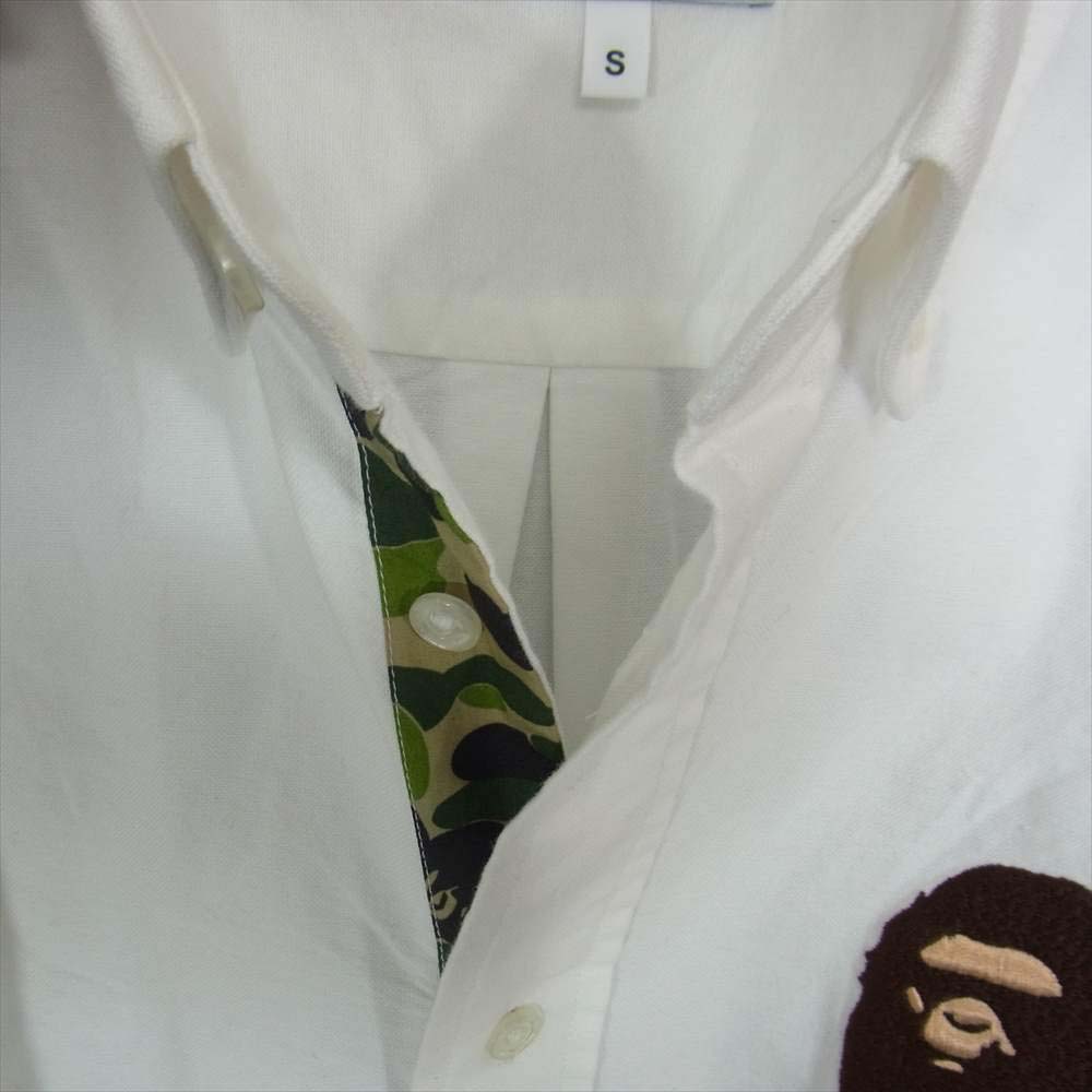 A BATHING APE アベイシングエイプ BD SHIRTS ボタンダウン シャツ  ホワイト系 S【中古】
