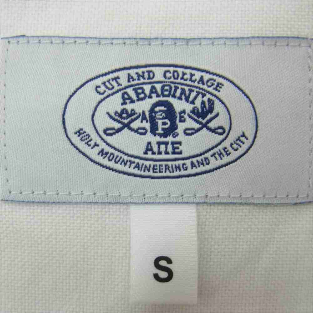 A BATHING APE アベイシングエイプ BD SHIRTS ボタンダウン シャツ  ホワイト系 S【中古】