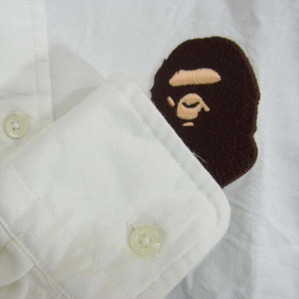 A BATHING APE アベイシングエイプ BD SHIRTS ボタンダウン シャツ  ホワイト系 S【中古】