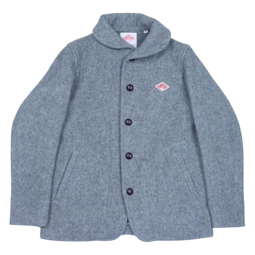 Danton ダントン JD-8237 丸襟 ウール モッサ ジャケット 日本製 グレー系 38【中古】