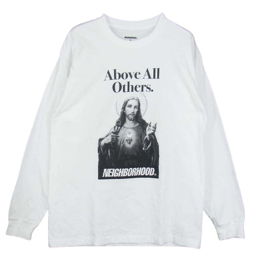 NEIGHBORHOOD ネイバーフッド 21SS  PICK YOUR KING /C-TEE.LS プリント Tシャツ ホワイト系 S【中古】